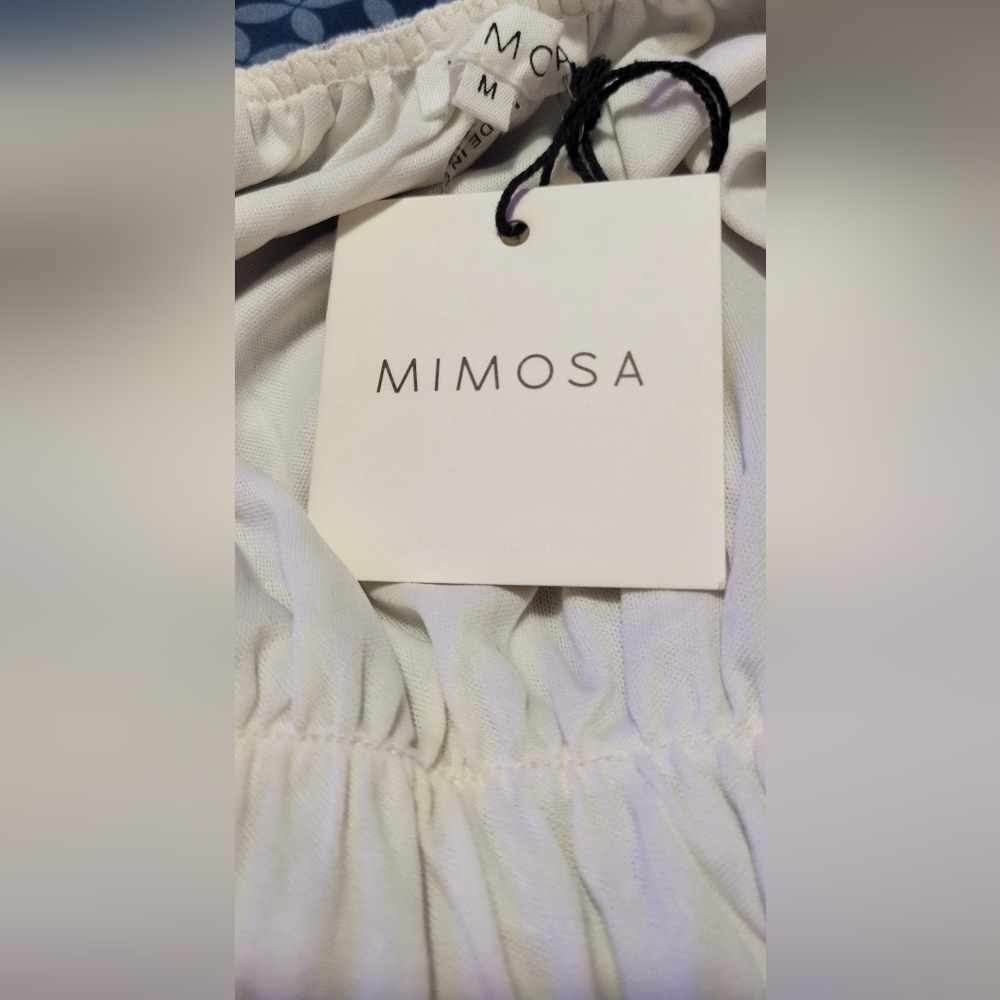 MIMOSA | Gingham Dress | Gray and White | Size M - Picture 8 of 9